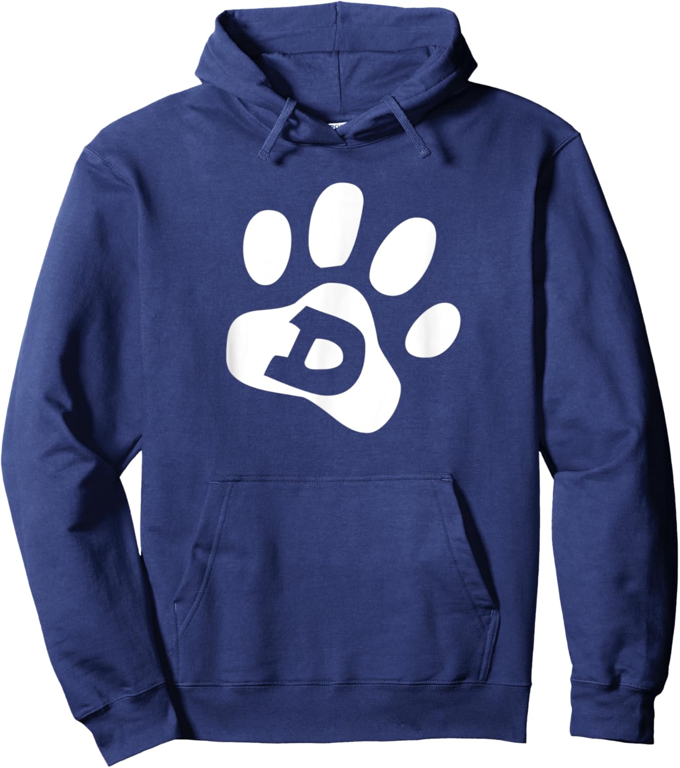 Letter D Dog Paw Alphabet Outfit For Dog Lovers Puppy Hoodie - Hoodie | Navy