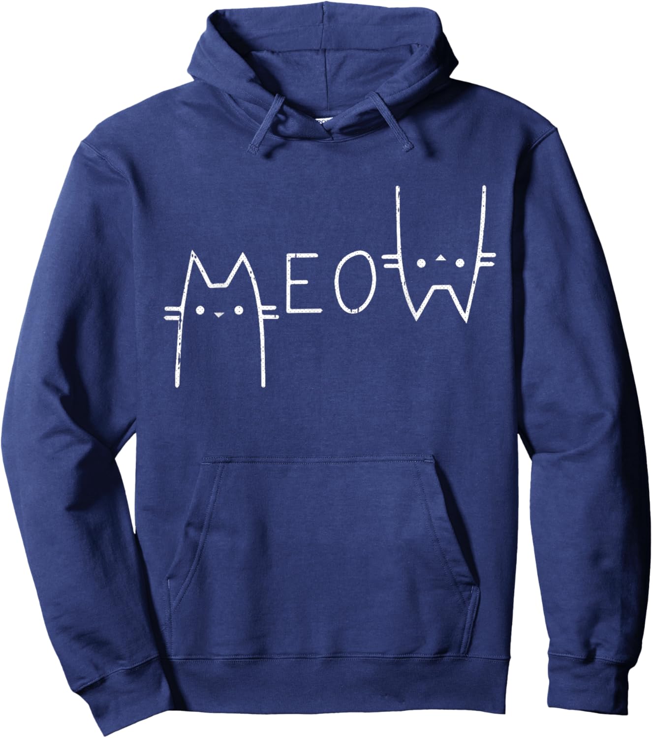 Meow Cat Lazy Halloween Costume Kawaii Kitten Kitty Hoodie - Hoodie | Navy