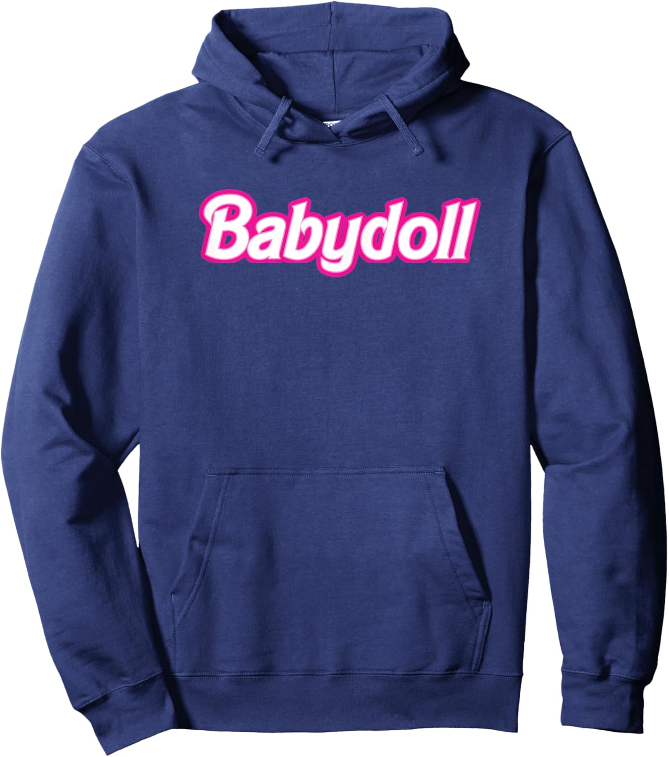 Babydoll Pink Retro Girlie Hoodie - Hoodie | Navy