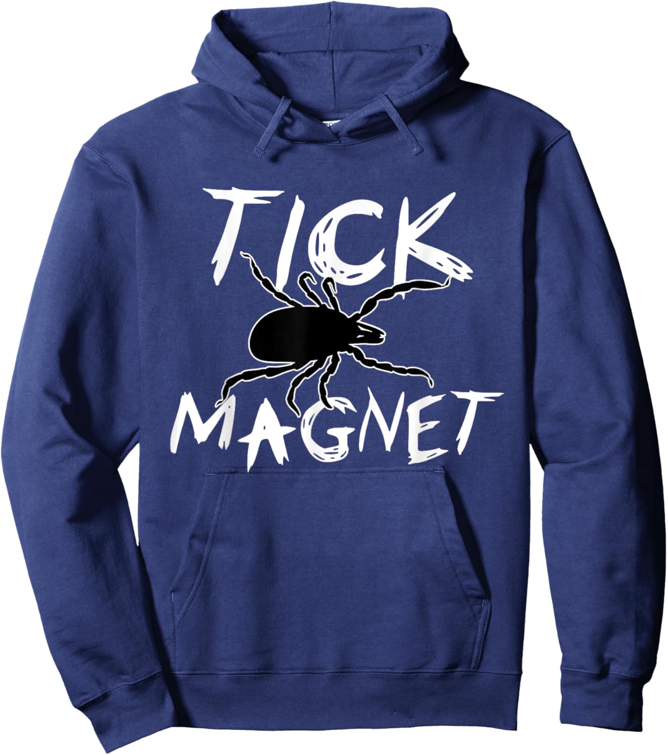 Tick Magnet Funny Summer Vacation Gag Gift Men Women Kids Hoodie - Hoodie | Navy