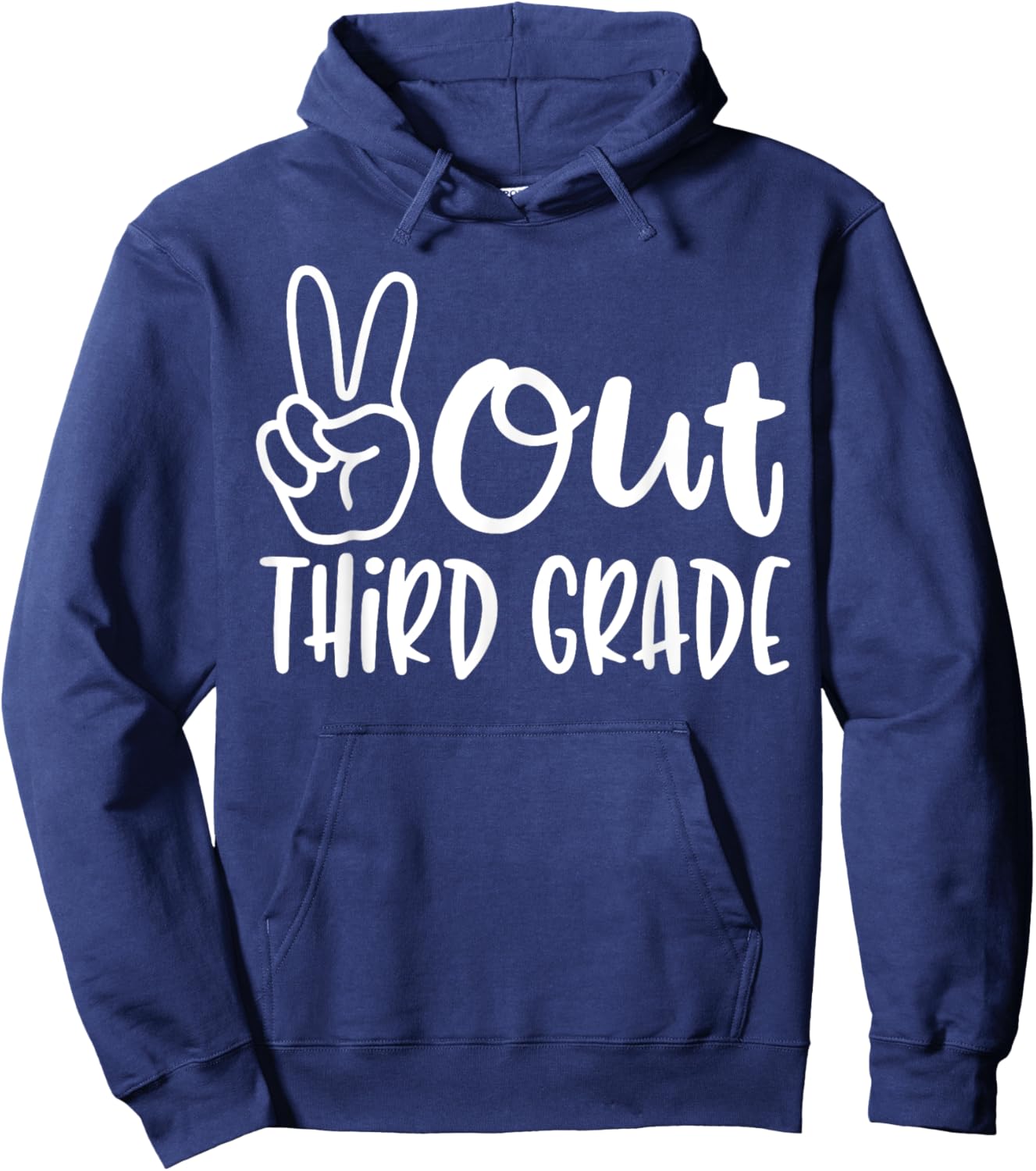 Peace Out Third Grade - Last Day of School 3rd Grade Hoodie - Hoodie | Navy