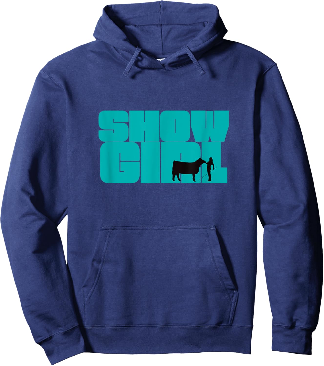 Show Girl - Fun Livestock Cattle Showing Hoodie - Hoodie | Navy