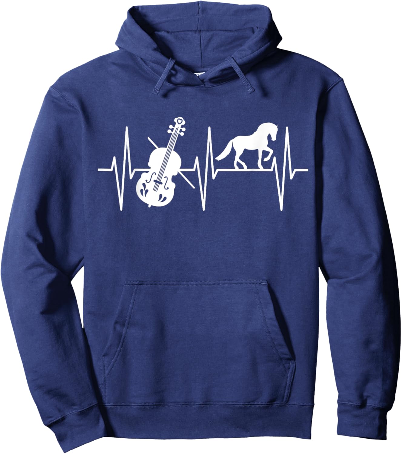 Violin Shirt Funny Horse Lover Classical Music Violinist Hoodie - Hoodie | Navy
