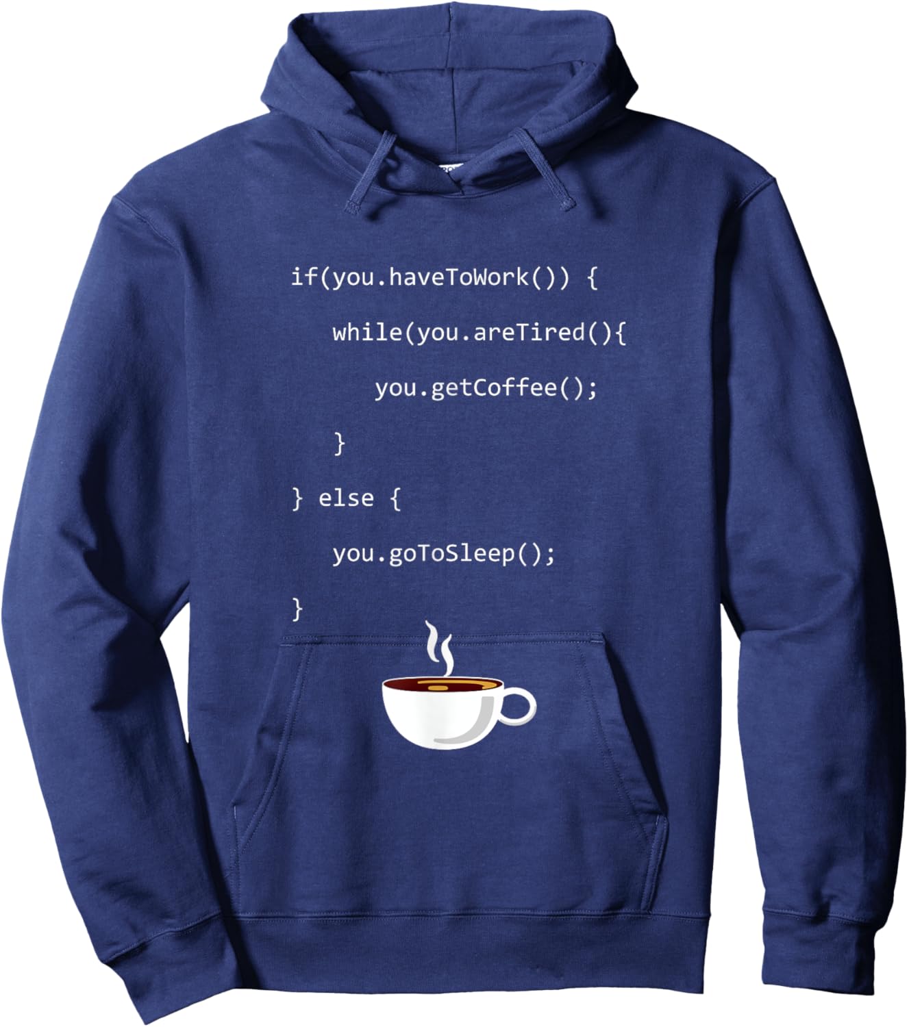 Programming Coffee Full Stack Coder Software Developer Hoodie - Hoodie | Navy