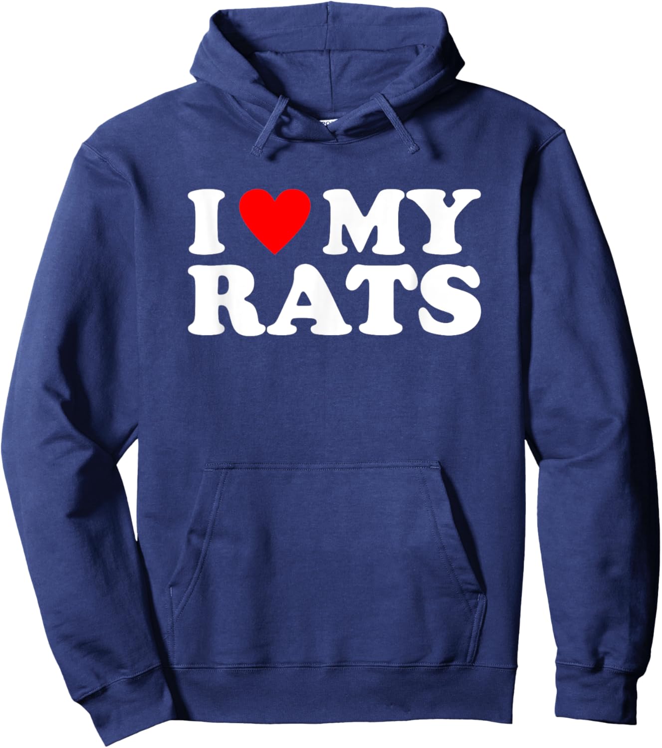 I Love My Rats, I Heart My Rats Hoodie - Hoodie | Navy
