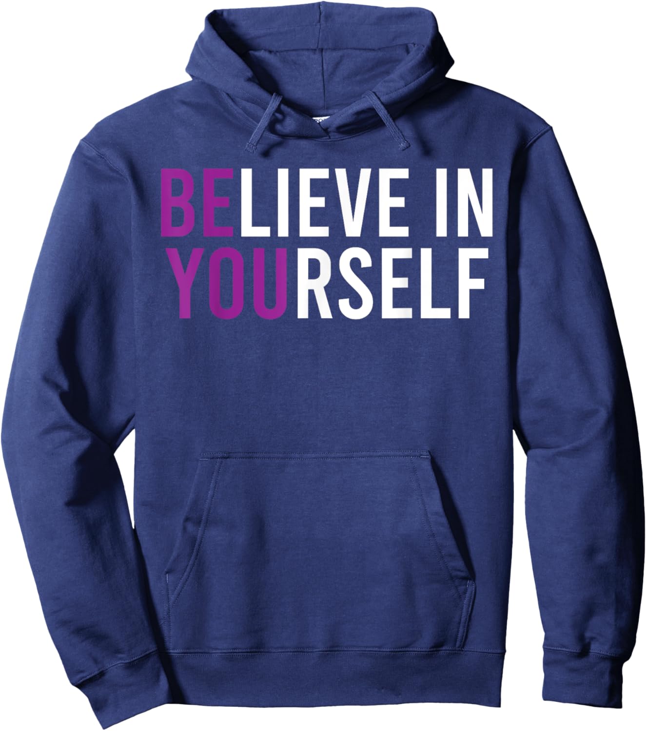 Believe In Yourself Positive Vibes Hoodie - Hoodie | Navy