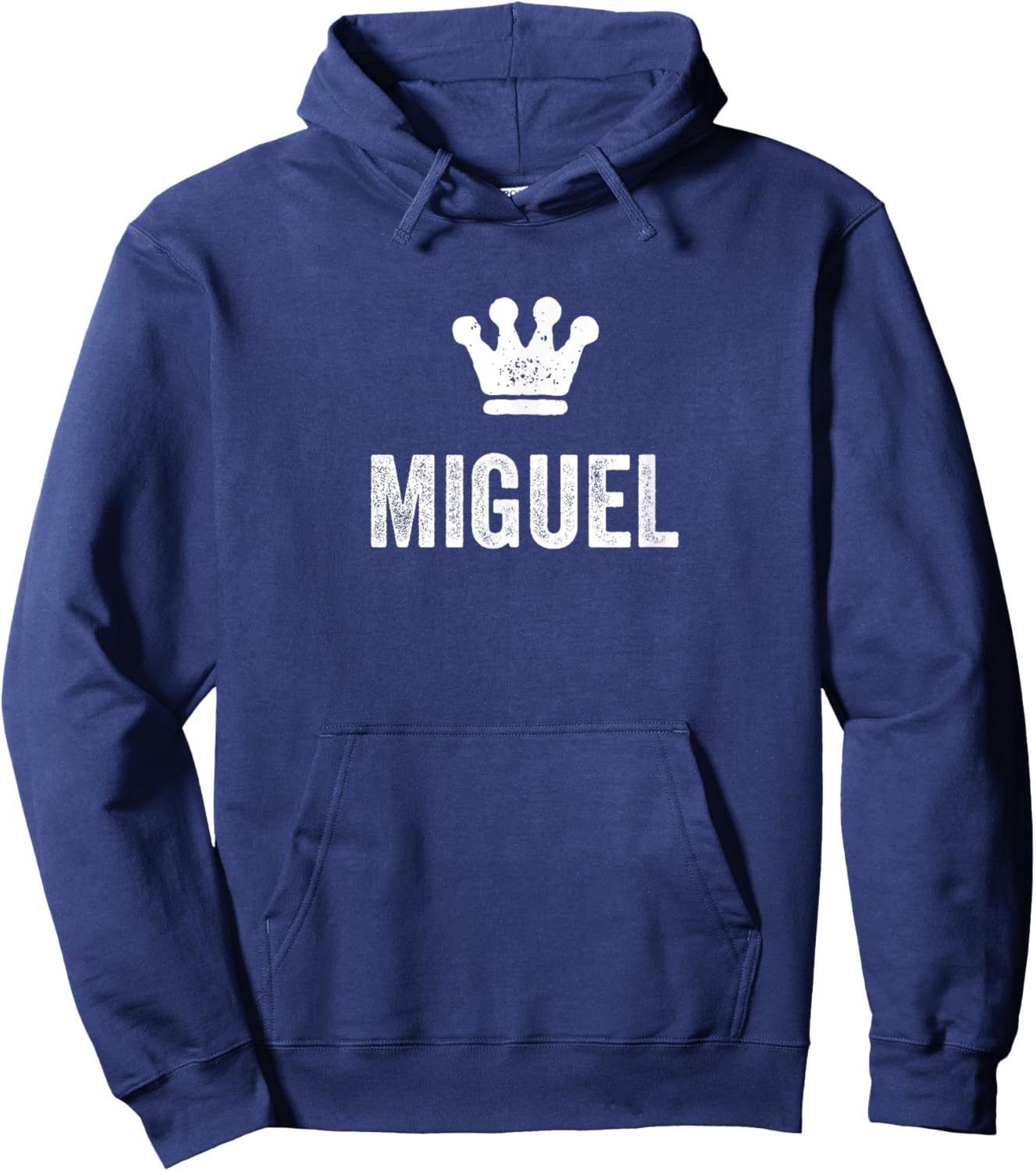 Miguel the King / Crown & Name Design Called Miguel Hoodie - Hoodie | Navy