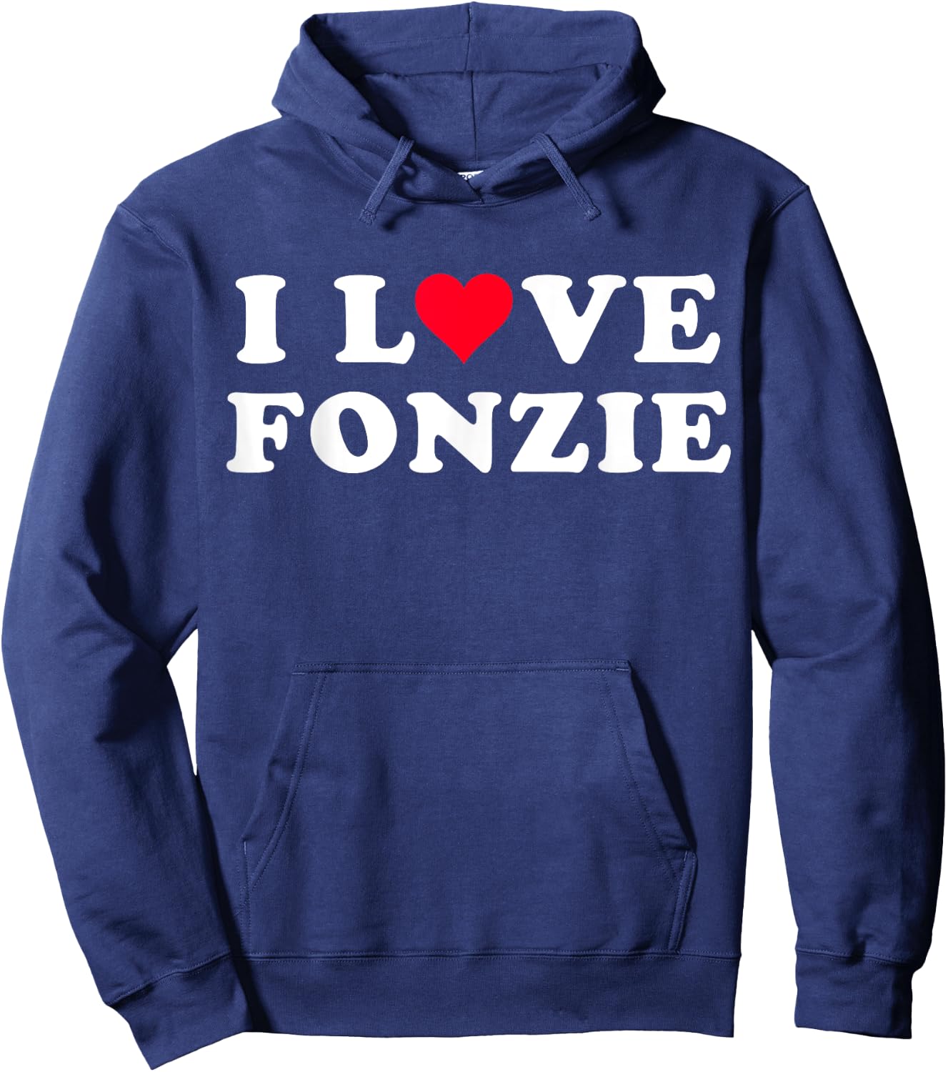I Love Fonzie Matching Girlfriend & Boyfriend Fonzie Name Hoodie - Hoodie | Navy