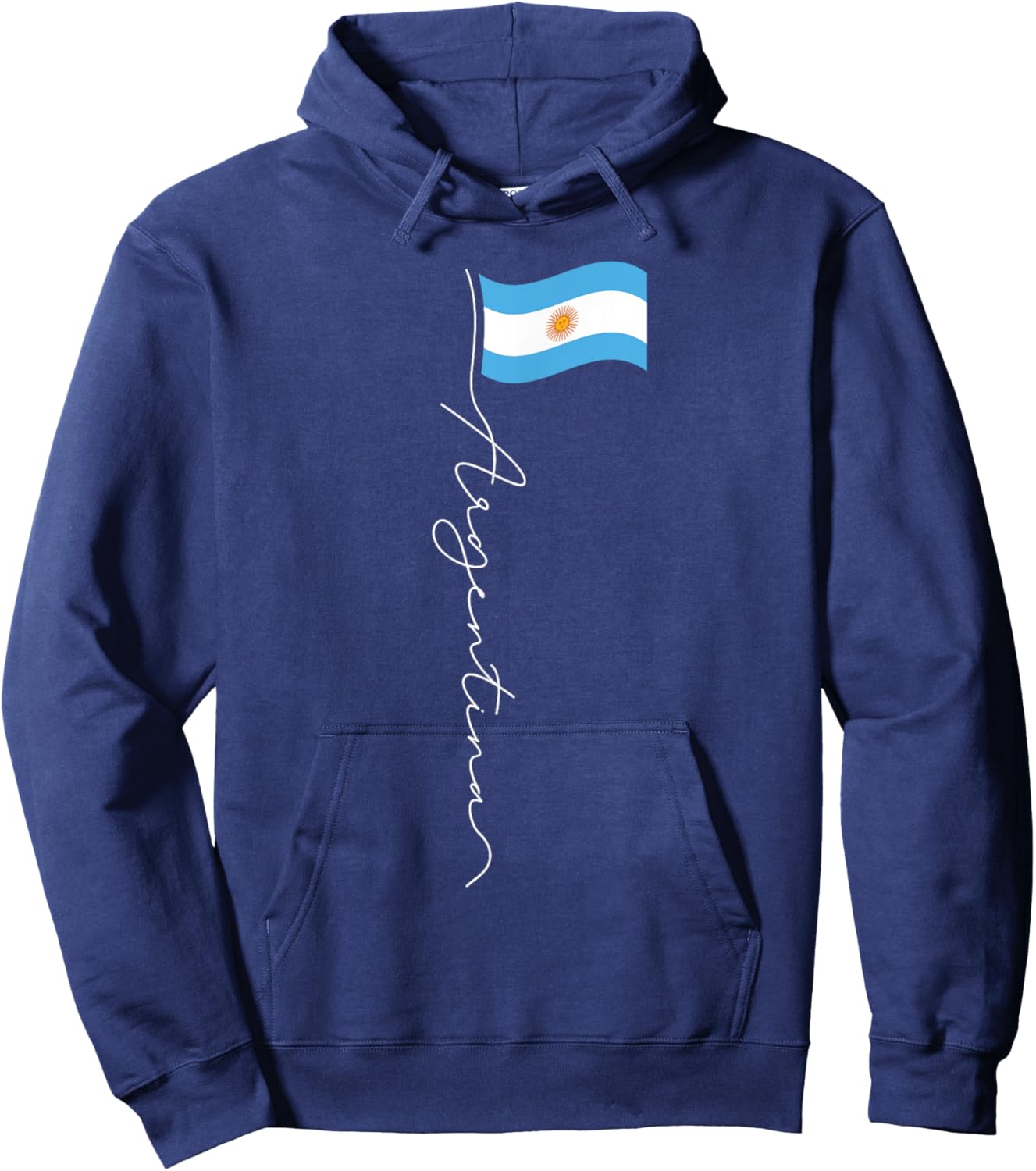 Argentina Signature Flag Pole - Patriotic Argentinian Flag Hoodie - Hoodie | Navy