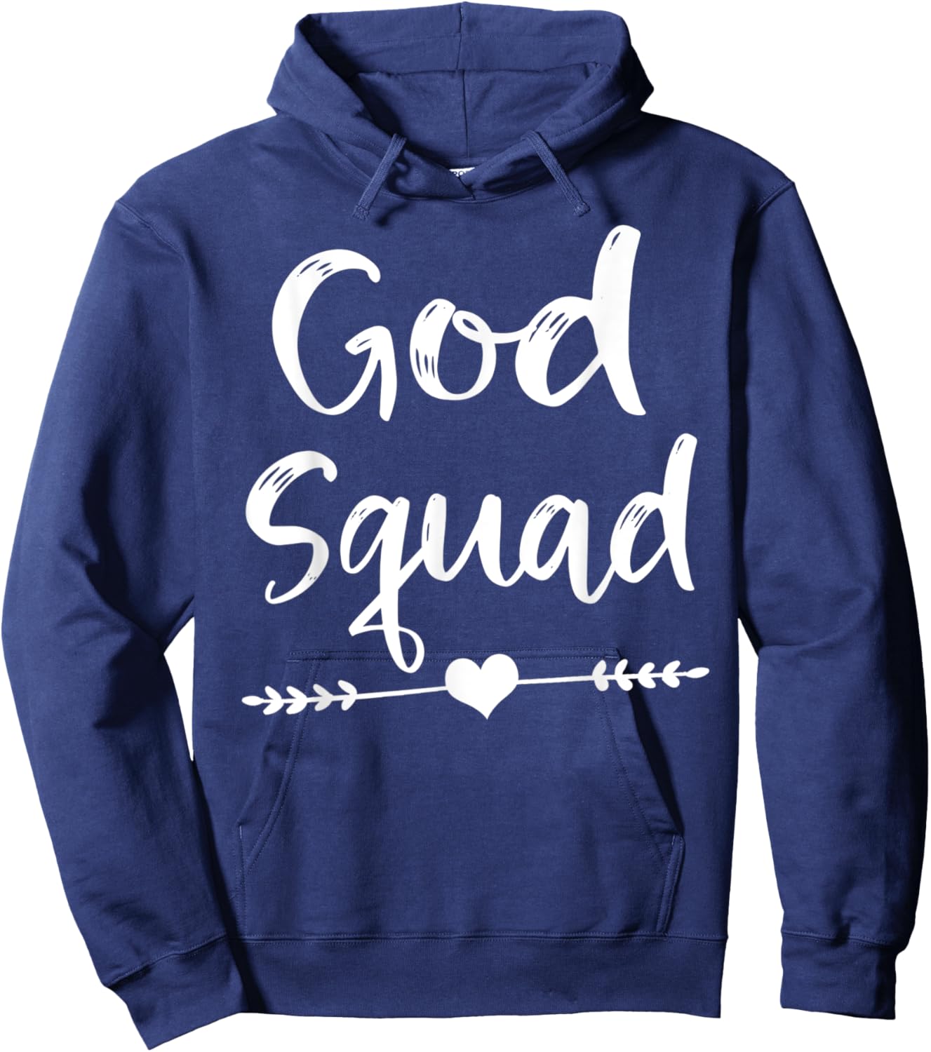 Cute Christian Bible Verse Quote God Squad Hoodie - Hoodie | Navy