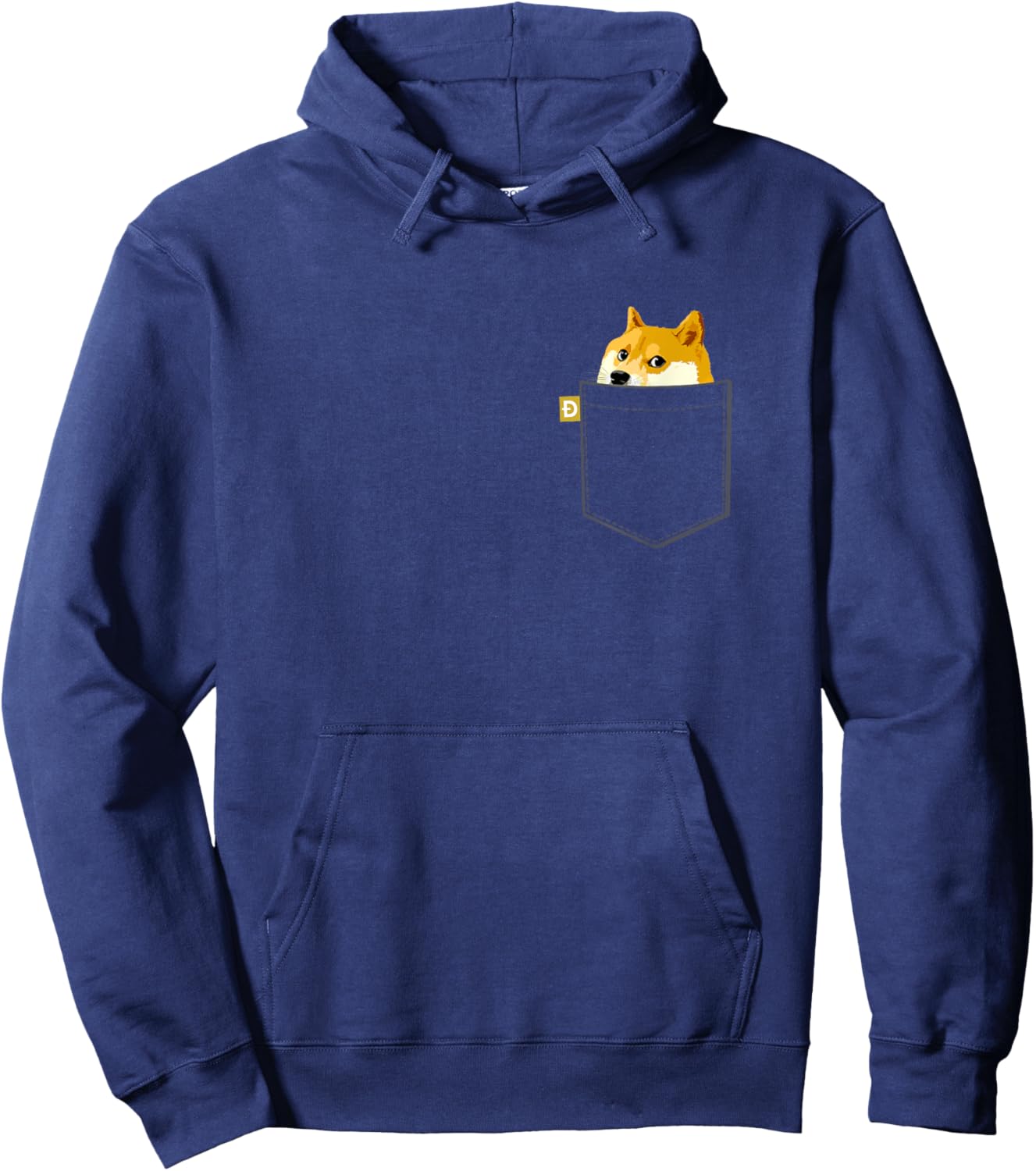 Funny Shiba Inu Graphic Dogecoin Dog Meme Vintage Men Women Kids Hoodie - Hoodie | Navy