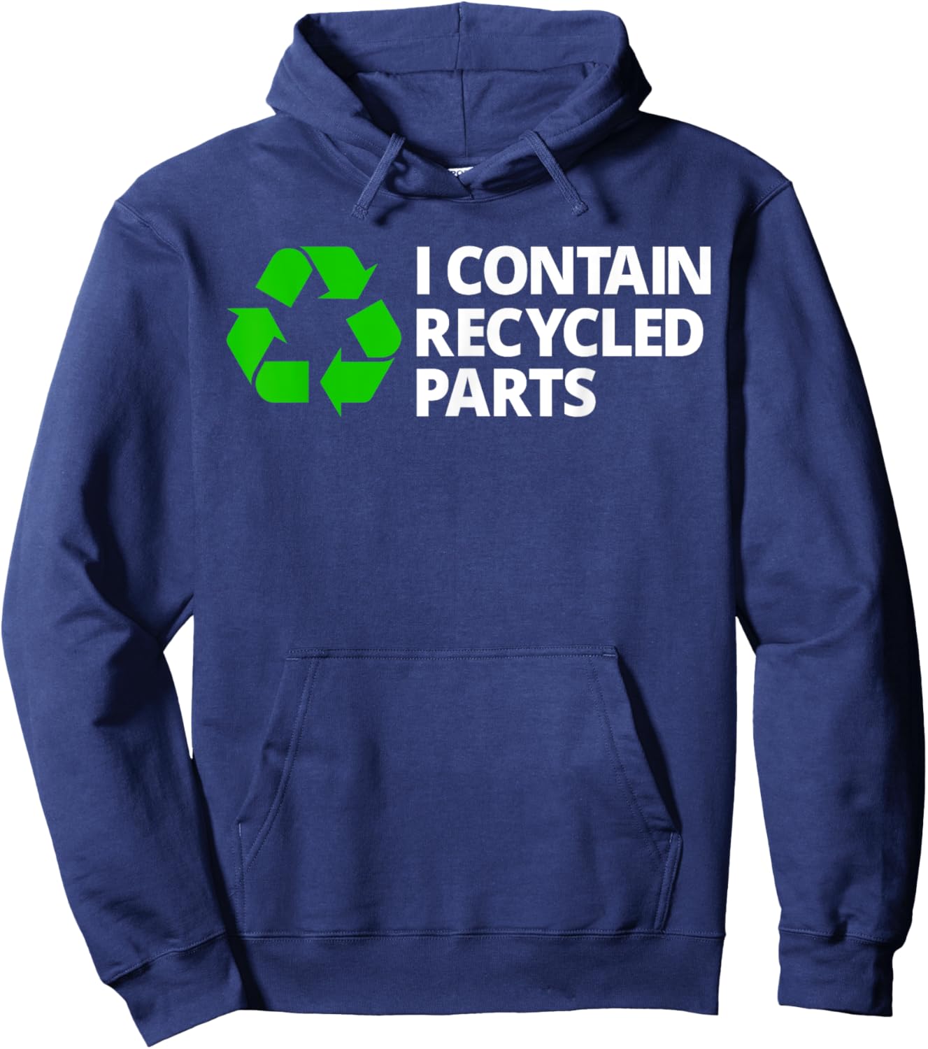 I Contain Recycled Parts T Shirt Transplant Survivor Warrior Hoodie - Hoodie | Navy