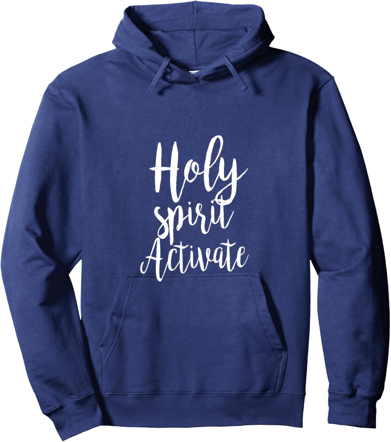 Holy Spirit Activate - Religious Christian Love Hope Script Hoodie - Hoodie | Navy