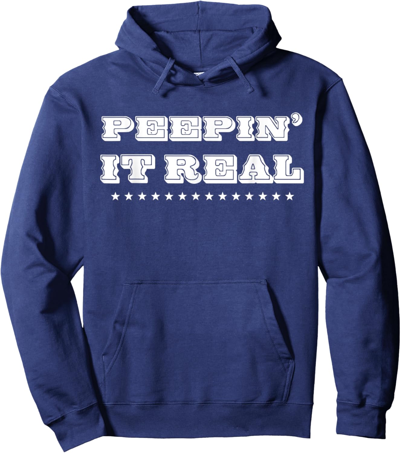 Rabbit Peepin' It Real Easter Funny Novelty Hoodie - Hoodie | Navy