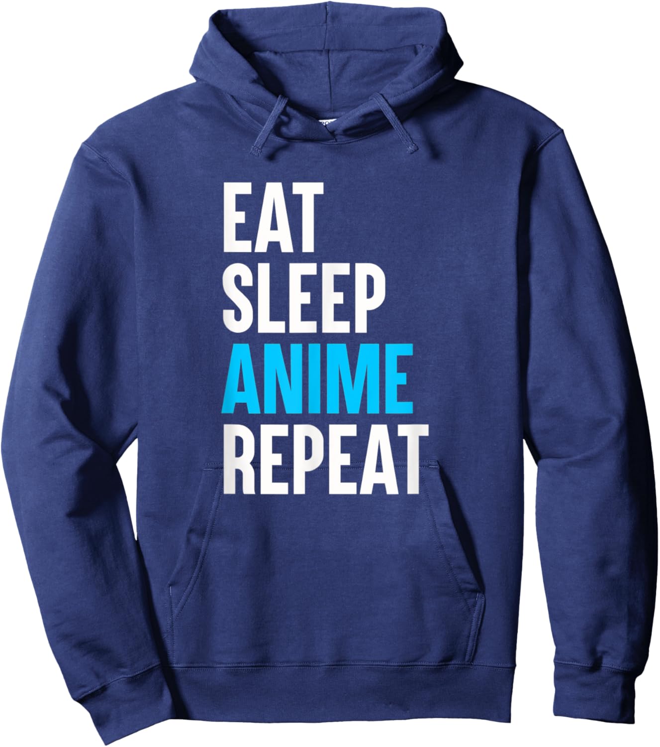 Eat Sleep Anime Repeat Funny Manga Otaku Girls Boys Anime Hoodie - Hoodie | Navy
