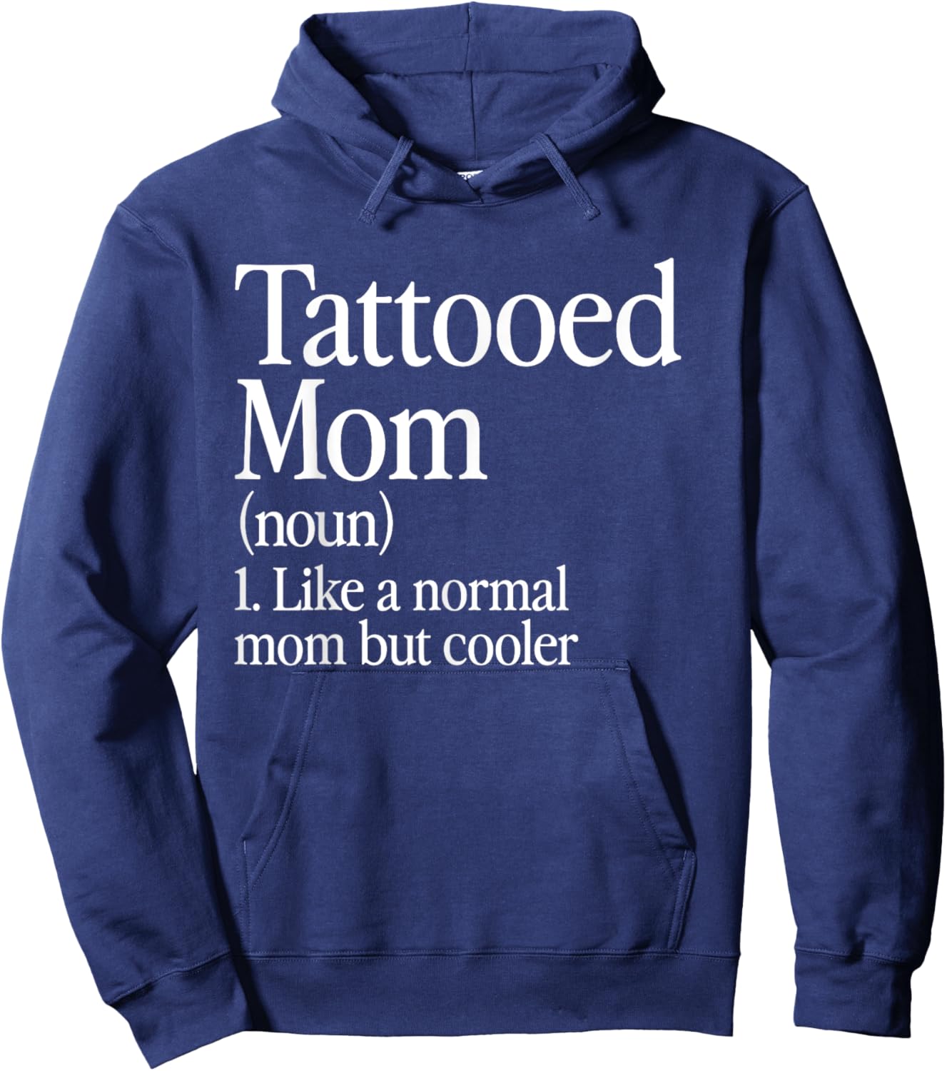 Tattooed Mom Definition Tattoo Artist Retro Aesthetic Family Hoodie - Hoodie | Navy