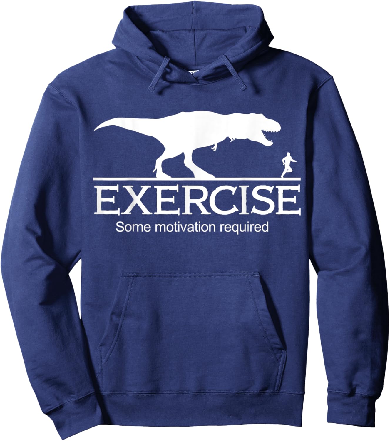 T-Rex Exercise Some Motivation Required Hoodie - Hoodie | Navy