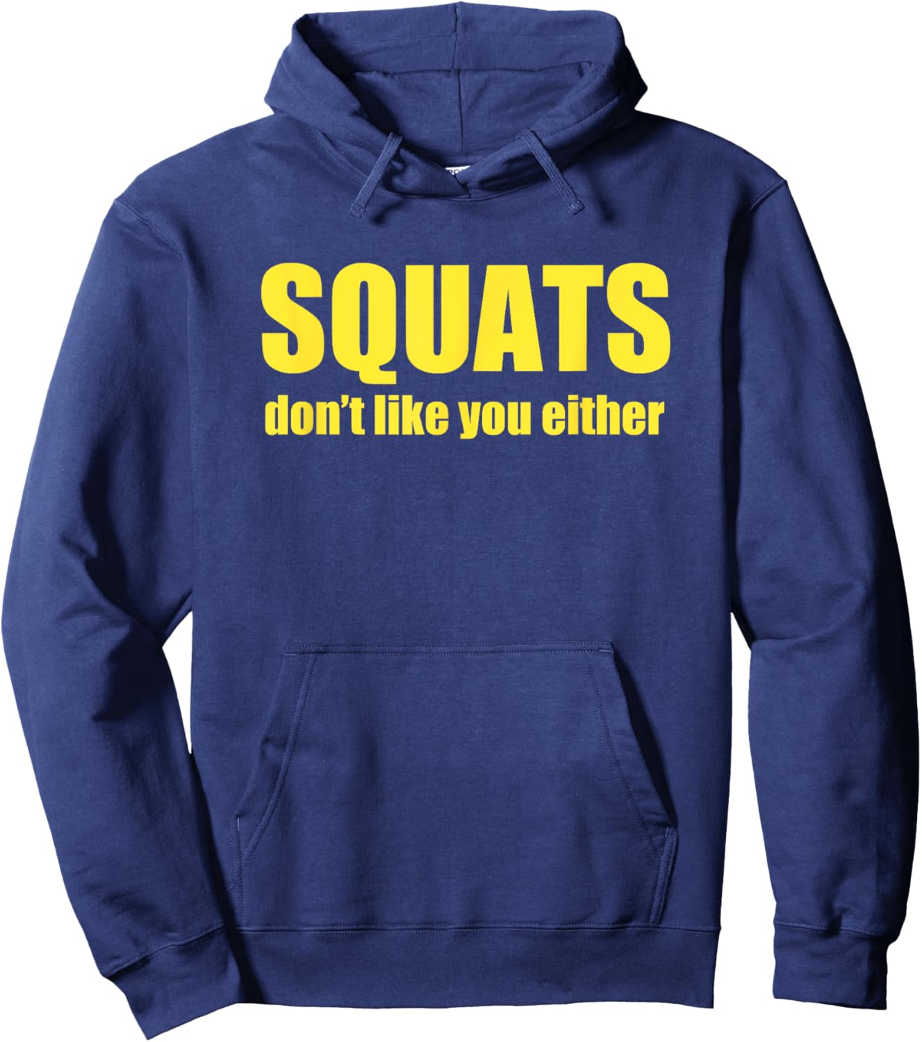 Squats Don't Like You Either Funny Workout Weightlifting Hoodie - Hoodie | Navy