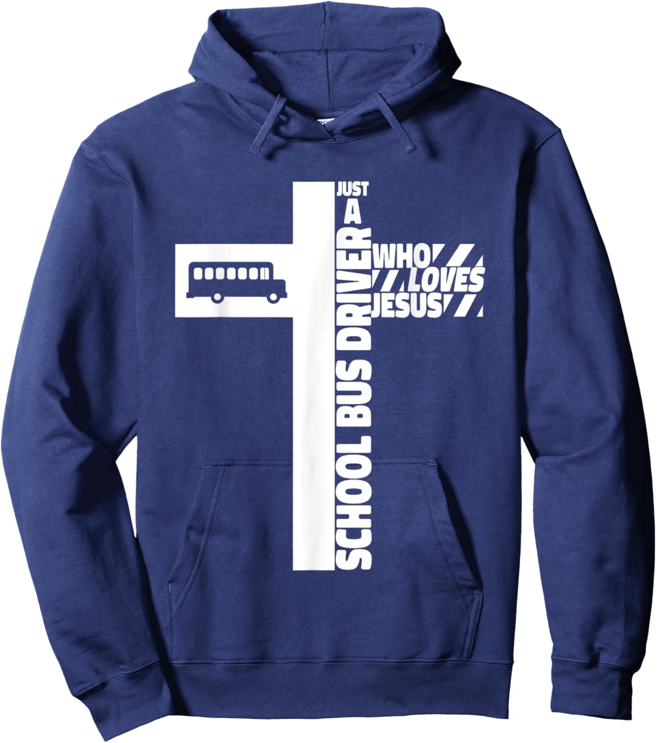 School Bus Driver Cross Jesus Faith Hoodie - Hoodie | Navy
