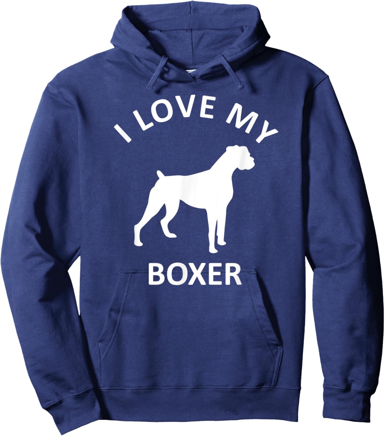I Love My Boxer Dog Shirt Dogs Lover Pet Owner Mom Dad Cool Women Kids Hoodie - Hoodie | Navy
