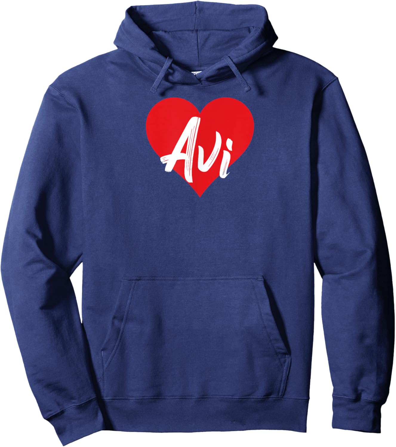 I Love Avi First Name I Heart Named Hoodie - Hoodie | Navy