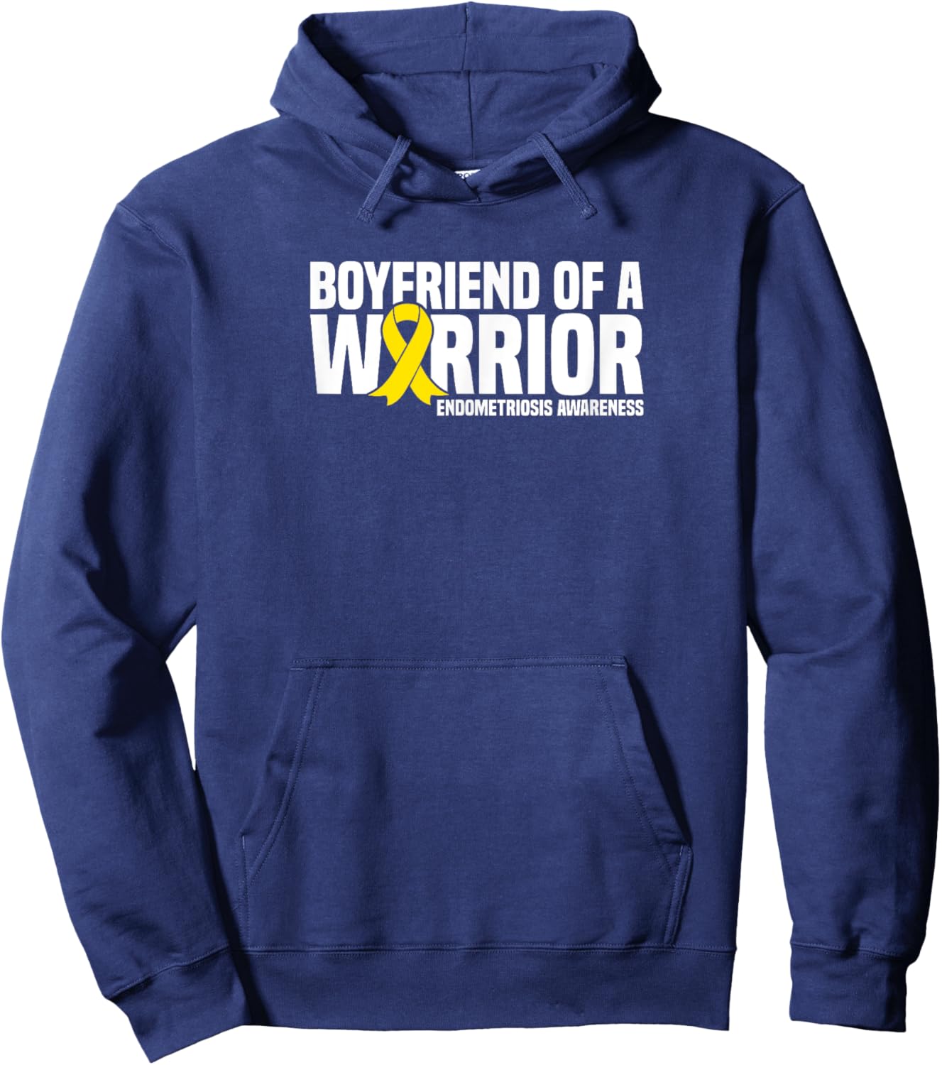 Boyfriend of a Warrior Endometriosis Awareness Hoodie - Hoodie | Navy