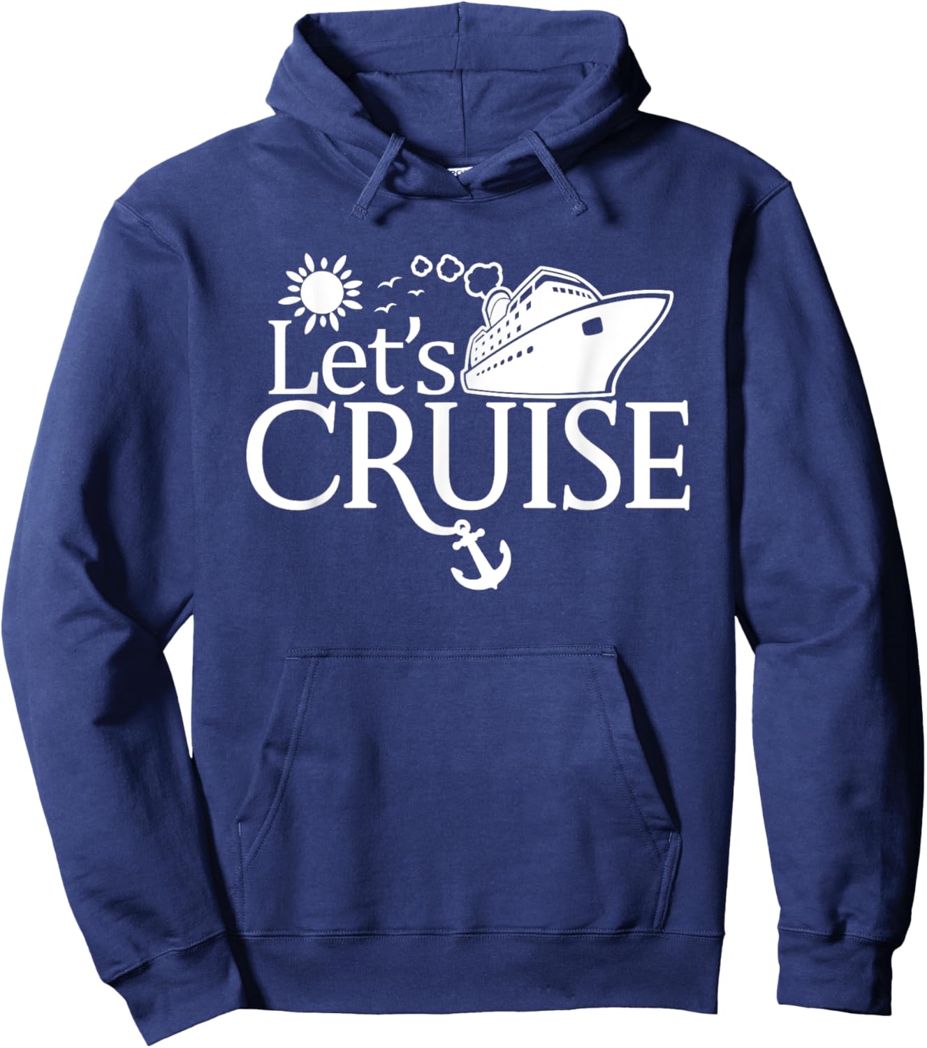 Let's Cruise, Men Women Kids, Vacation Family Matching Hoodie - Hoodie | Navy