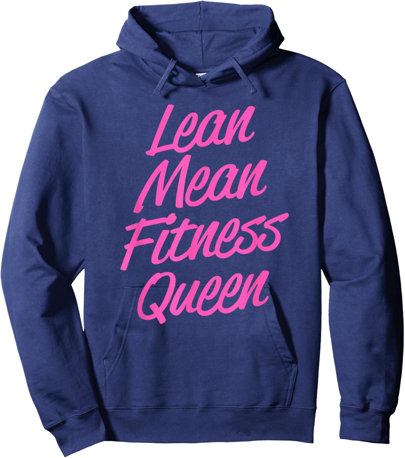 Trendy Graphic Lean Mean Fitness Queen Hoodie - Hoodie | Navy