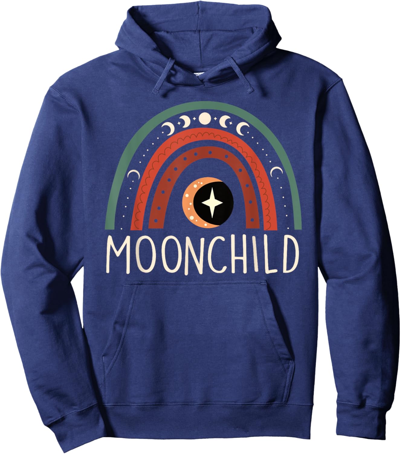 Cool moon child , Stay Wild boho Vibes, hippie bohemian Hoodie - Hoodie | Navy