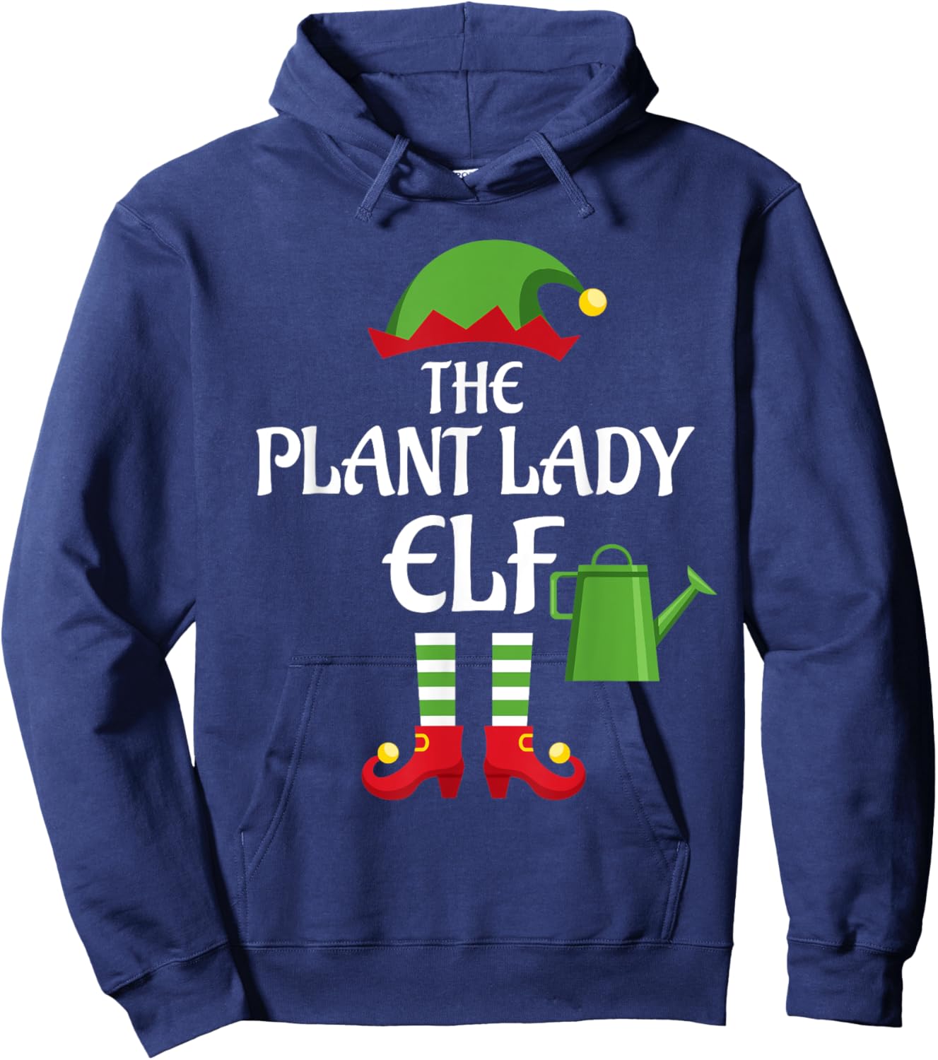 Plant Lady Elf Family Matching Group Christmas Hoodie - Hoodie | Navy