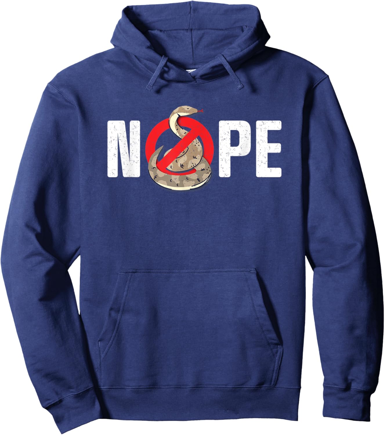 Funny NO Snake Herpetology Reptile Python Anaconda Joke Hoodie - Hoodie | Navy