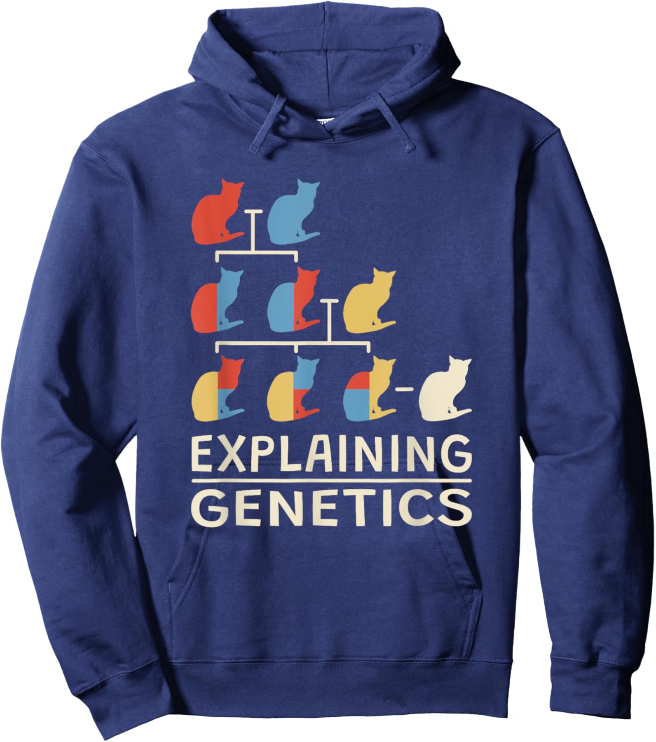 Explaining Genetics Teacher Genomics Biologist Genetics Hoodie - Hoodie | Navy