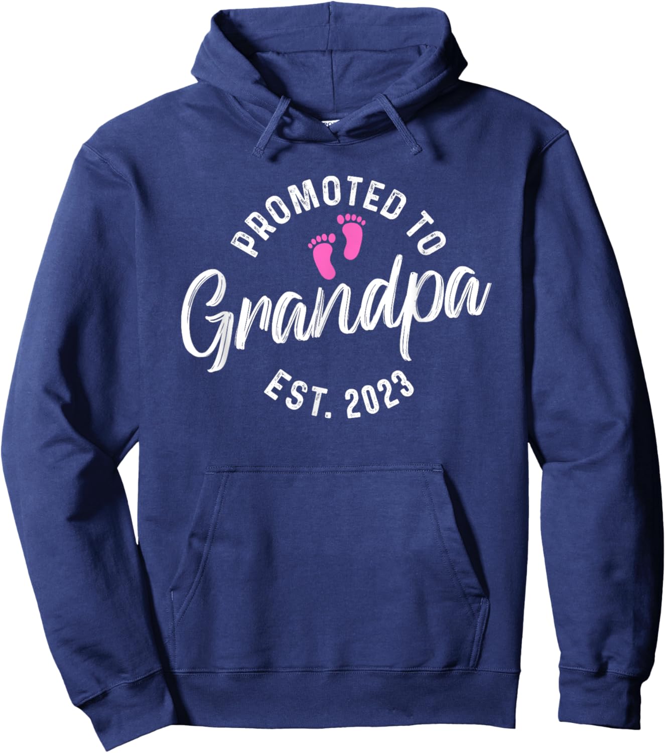 Promoted To Grandpa Est 2023 Hoodie - Hoodie | Navy