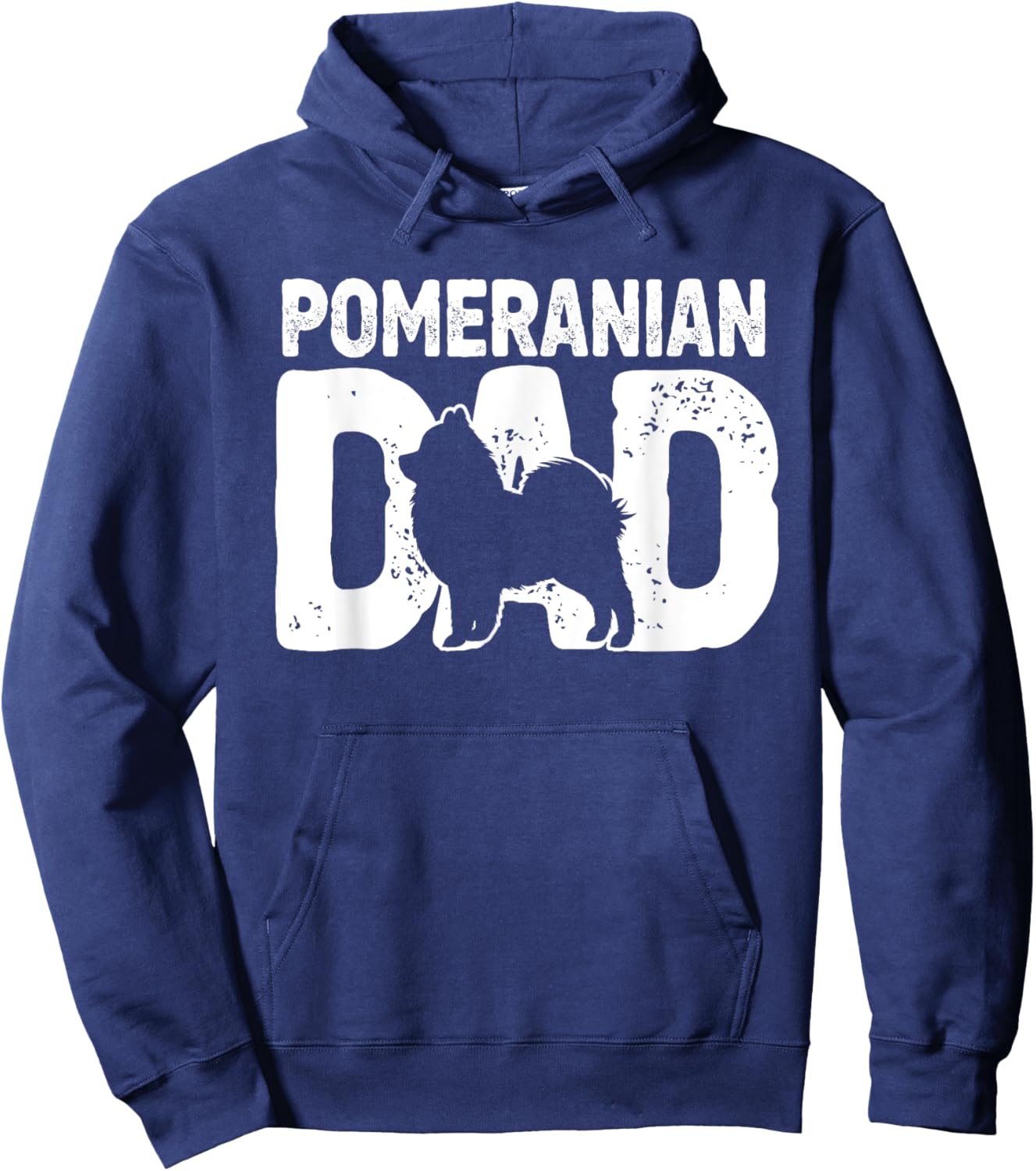 Pomeranian Dad Dog Lover Funny Pom Dog Owner Father Daddy Women Girls Kids Hoodie - Hoodie | Navy