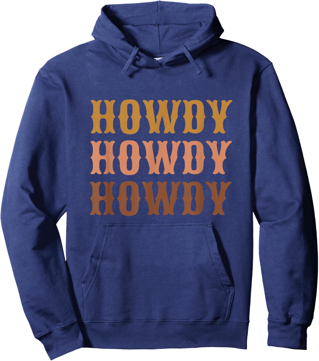 Vintage Brown Howdy Rodeo Western Country Texas Lover Gifts Hoodie - Hoodie | Navy