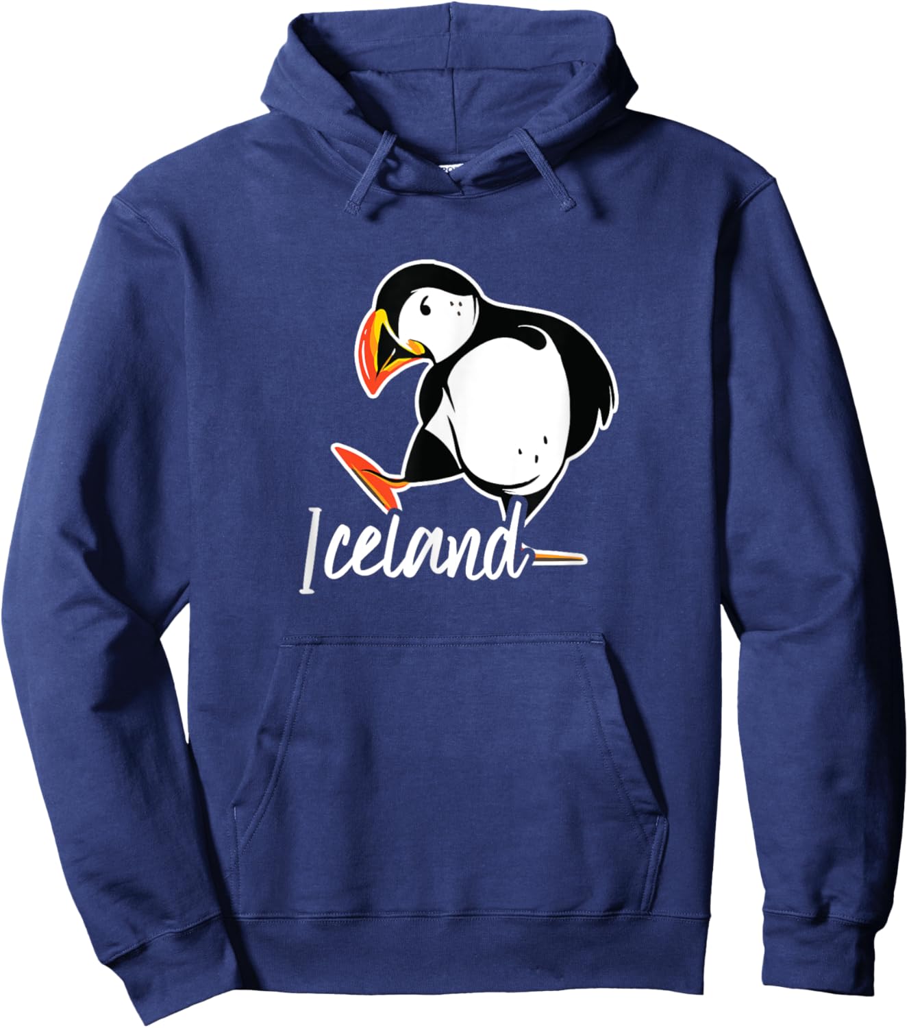 Iceland Shirt with Puffin Bird Hoodie - Hoodie | Navy