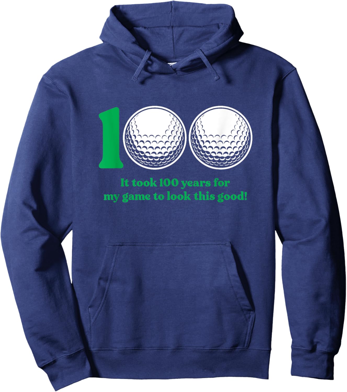100 Year Old Golfer Golfing Golf 100th Birthday Hoodie - Hoodie | Navy