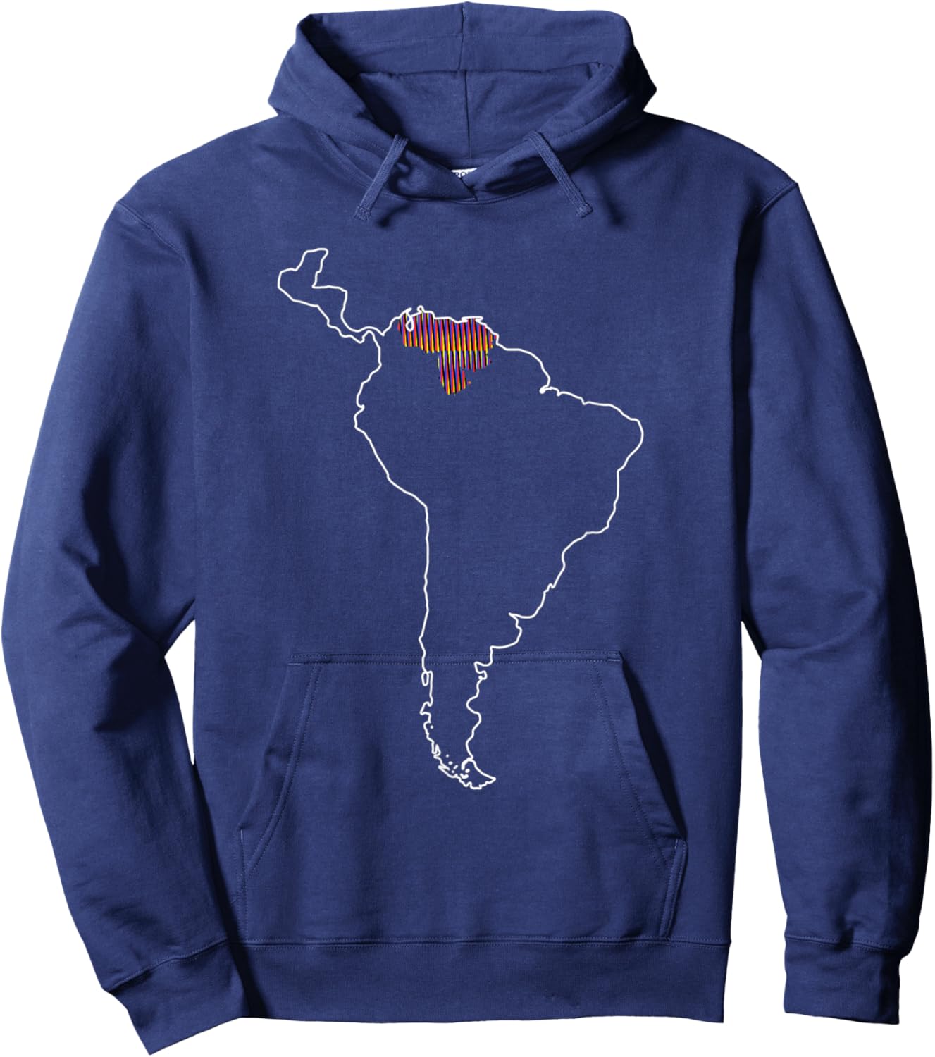 Where is Venezuela Map Chromatic Art Gift Hoodie - Hoodie | Navy