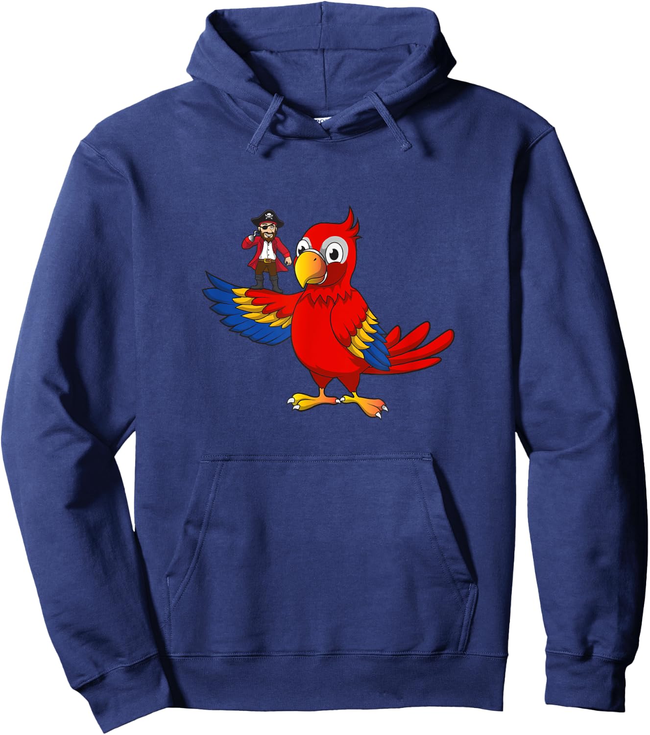 Funny Pirate Parrot humor. Hoodie - Hoodie | Navy