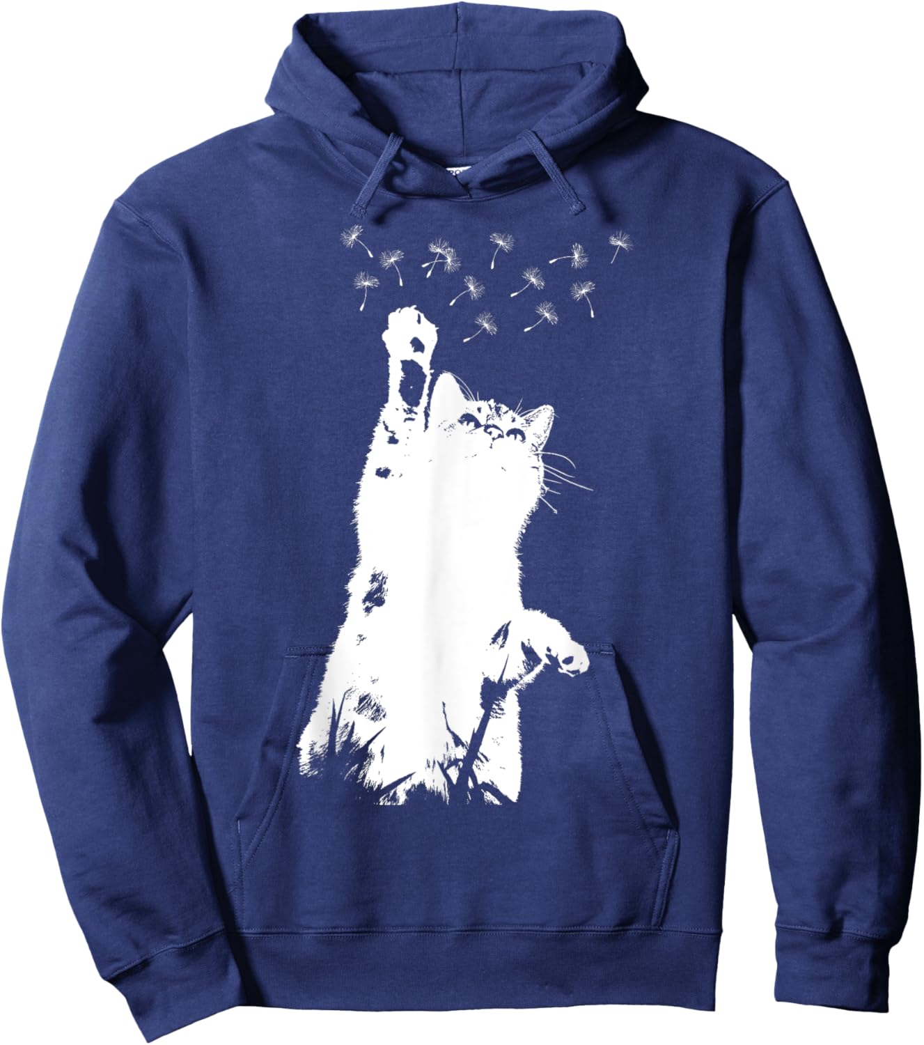 Cat Dandelion Beautiful Flower Motif Flowers Dandelion Lady Hoodie - Hoodie | Navy