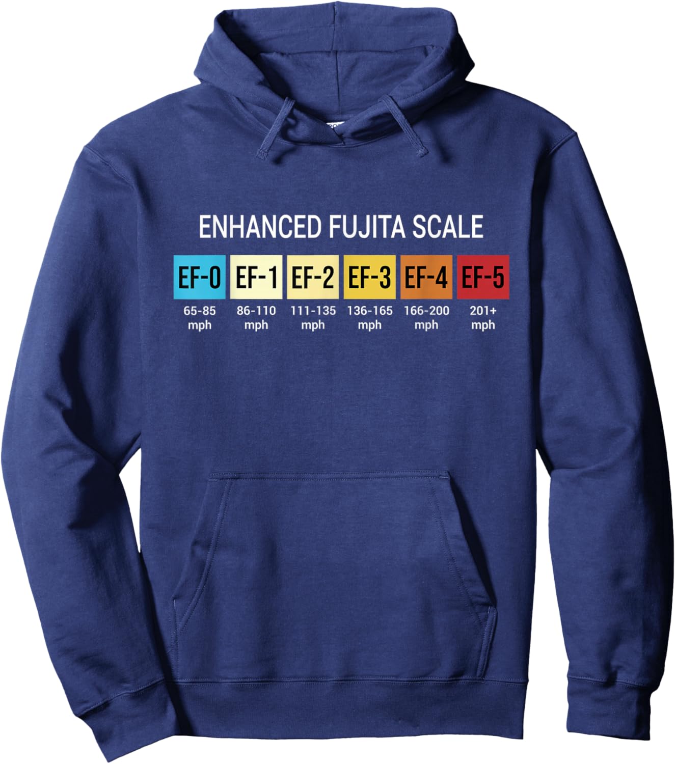 Storm Chasing Enhanced Fujita Scale Tornado Meteorologist Hoodie - Hoodie | Navy