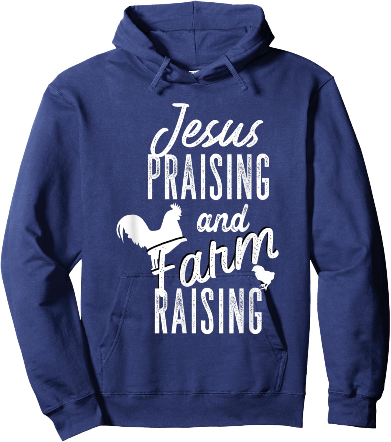 Jesus Praising And Farm Raising Hoodie - Hoodie | Navy