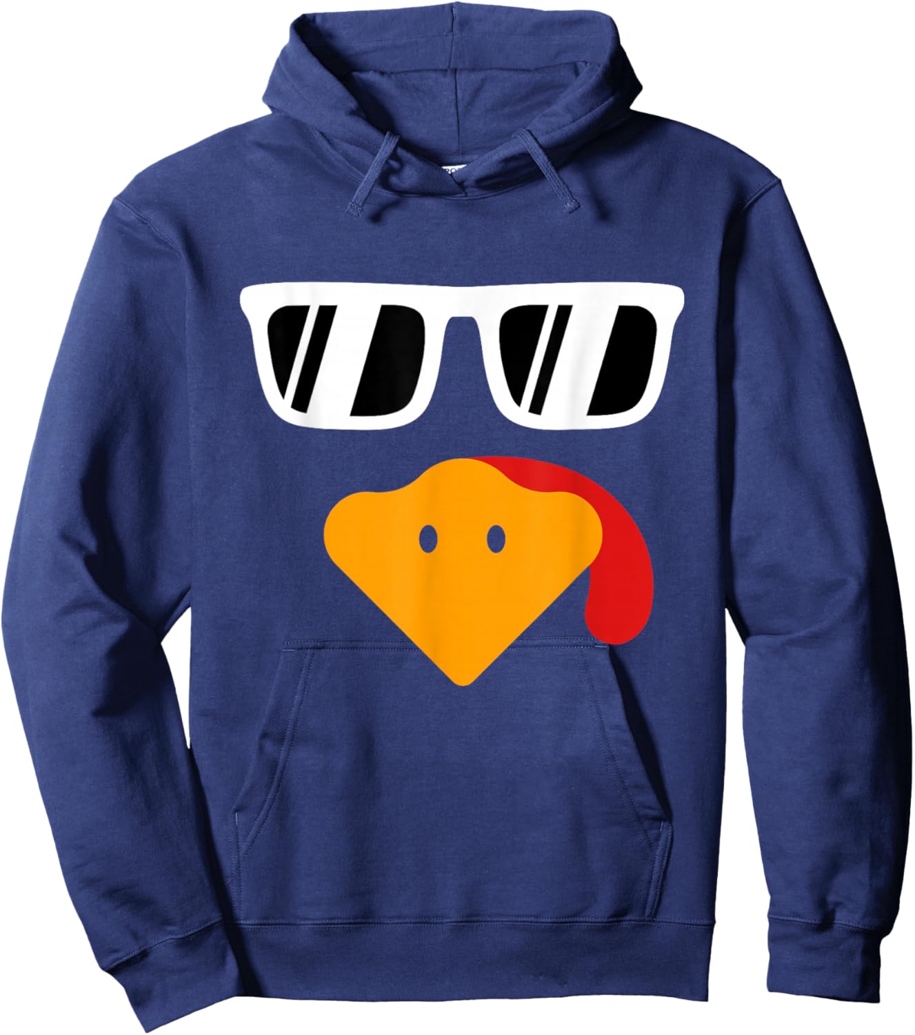 Turkey Face Kids Thanksgiving Shirt for Boys Toddlers Youths Hoodie - Hoodie | Navy