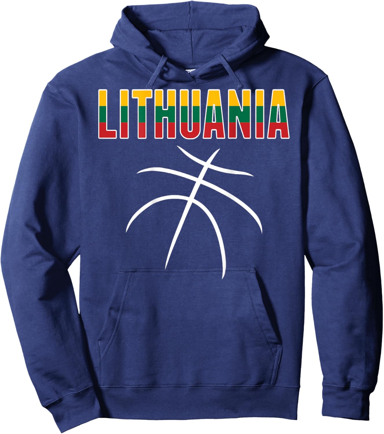 Lithuania Basketball Fans Jersey - Lithuanian Sport Lovers Hoodie - Hoodie | Navy