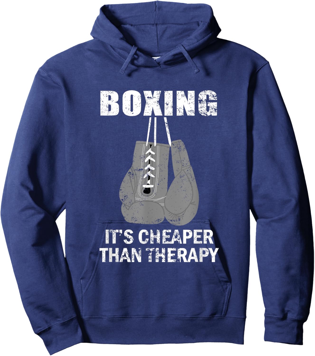 Boxing is cheaper than therapy for boxers Hoodie - Hoodie | Navy
