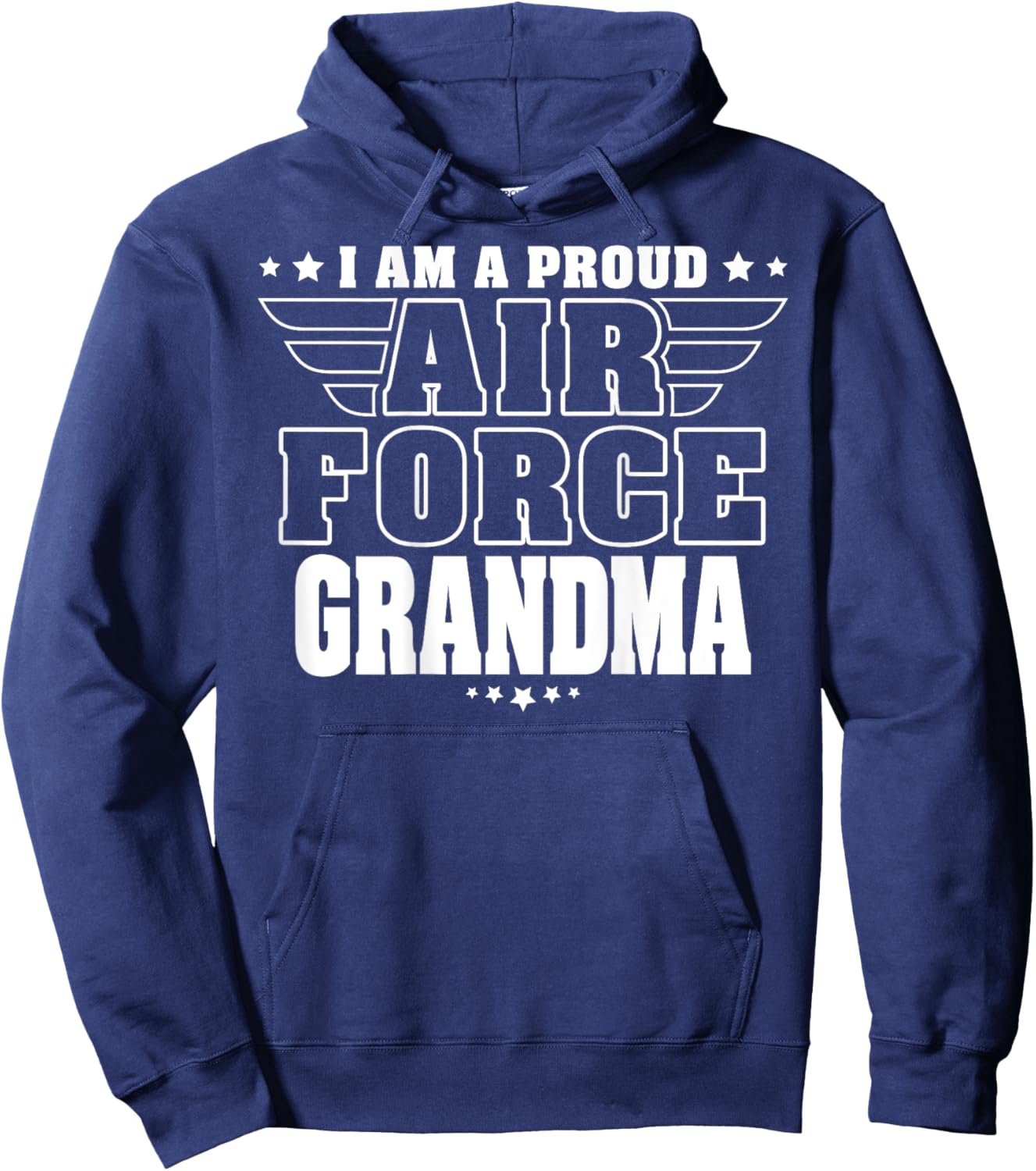 Proud Air Force Grandma Patriotic Pride Military Grandmother Hoodie - Hoodie | Navy