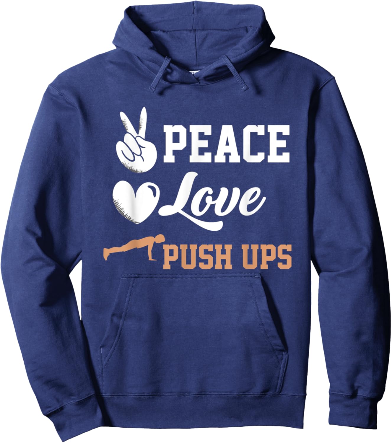 Funny Workout Motivation Love Push-ups Fitness Hoodie - Hoodie | Navy