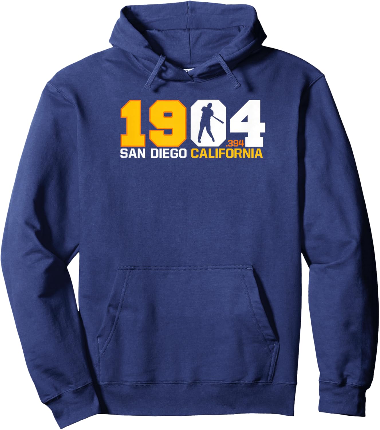 San Diego California Throwback 1904 Baseball Statue .394 Hoodie - Hoodie | Navy