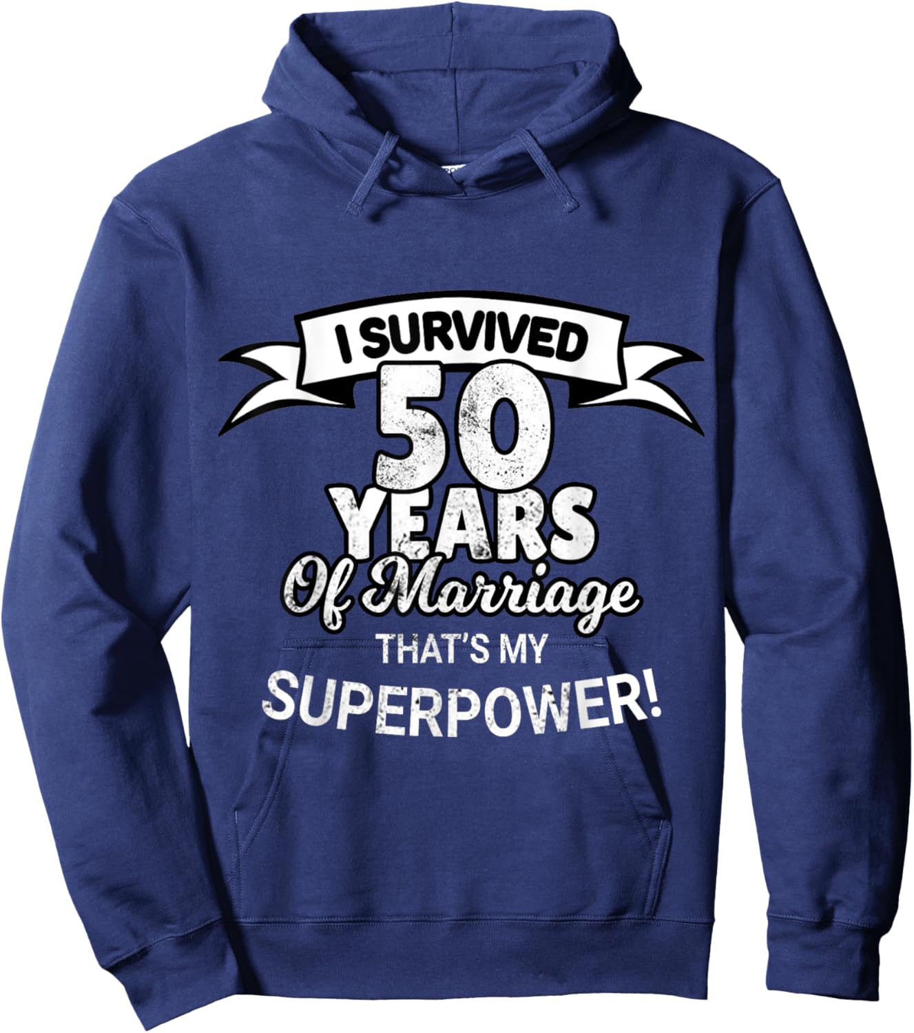 50 Year Of Marriage Wedding Anniversary Hoodie - Hoodie | Navy