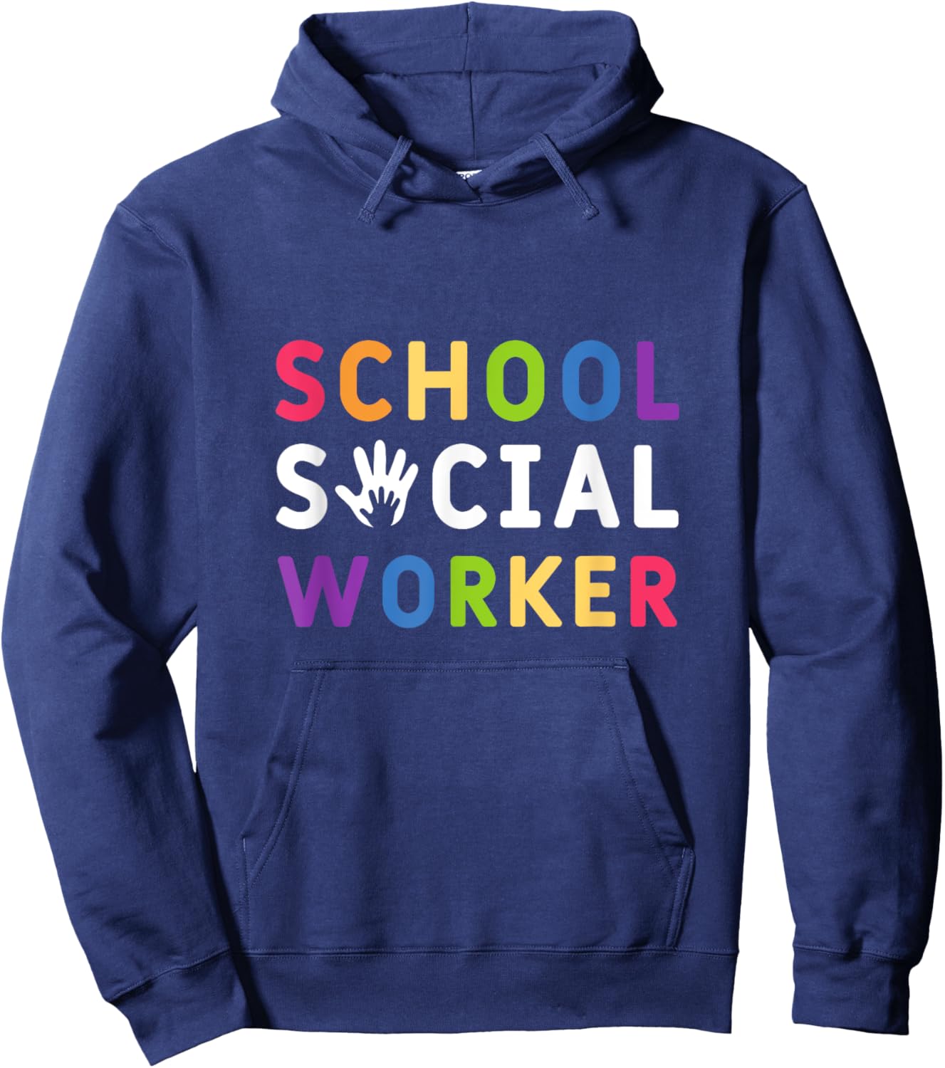 Social Work Rainbow Women School Social Worker Hoodie - Hoodie | Navy